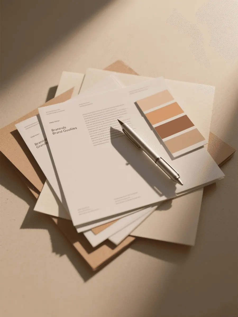 Application documents laid out on a desk